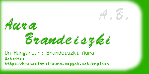 aura brandeiszki business card